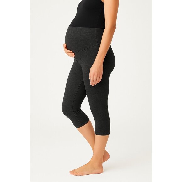 Beyond Yoga Beyond the Bump Maternity Leggings Small Black High Waisted Stretch - Picture 1 of 10